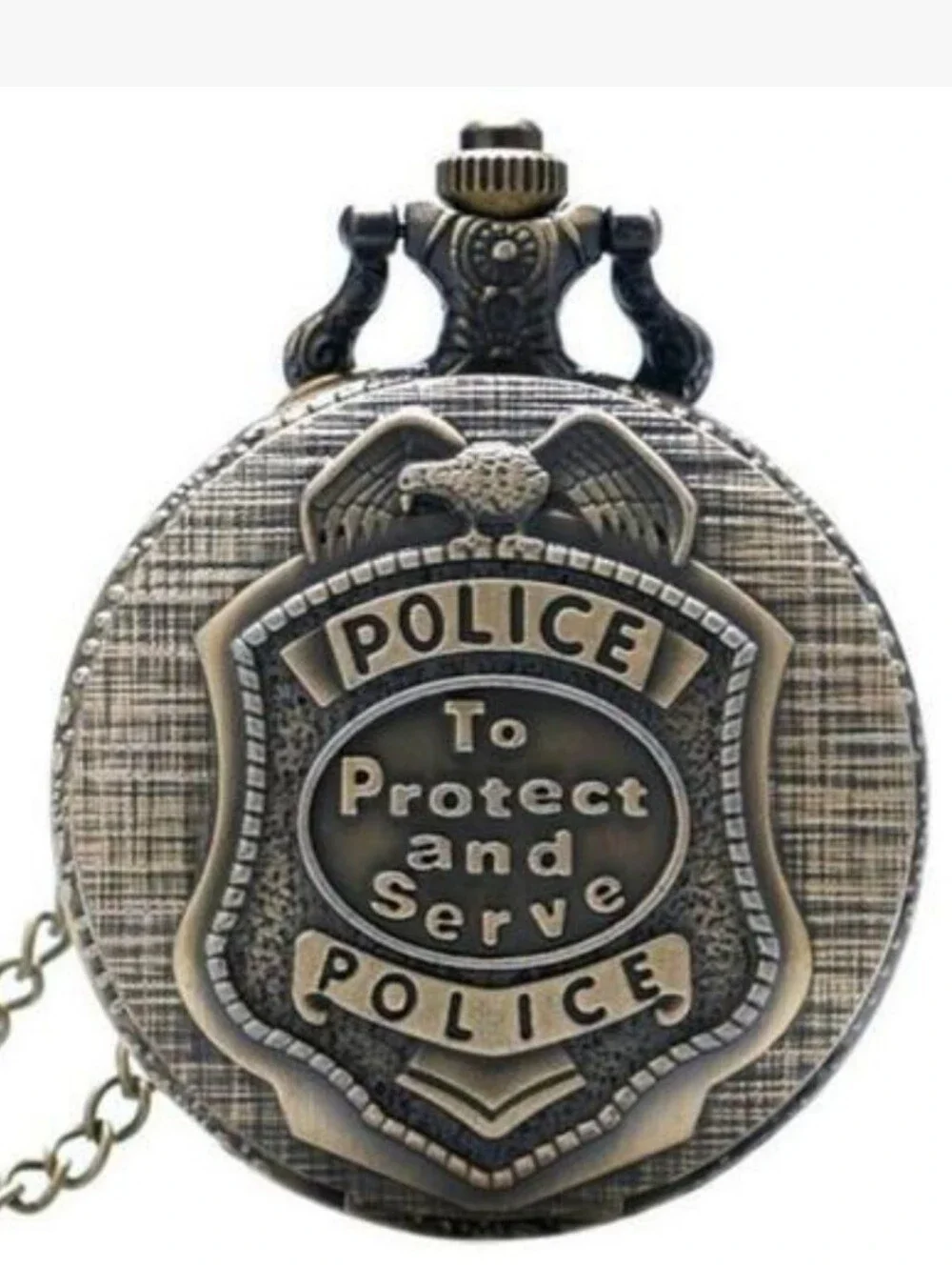 Police Officer Quartz Pocket Watch Battery Included